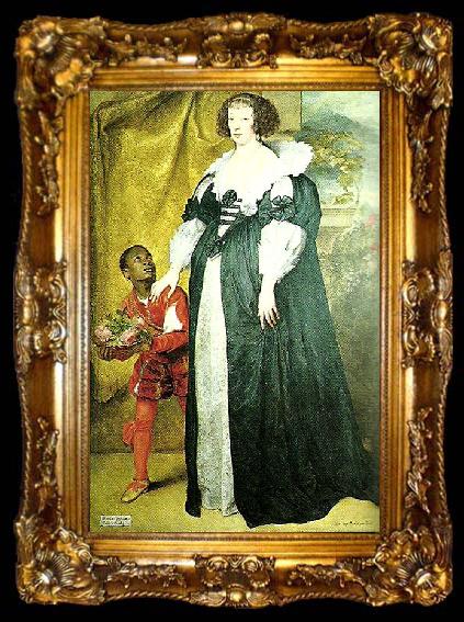 framed  Anthony Van Dyck henrietta of lorraine, ta009-2